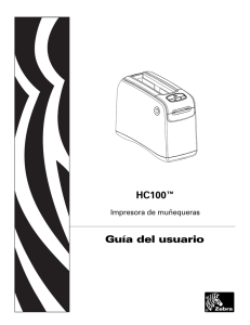 Zebra HC100™ Impresora de muñequeras Guía del usuario