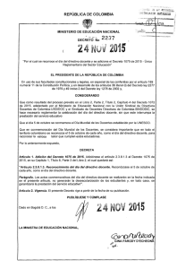 Decreto 2237 de 24 de noviembre de 2015