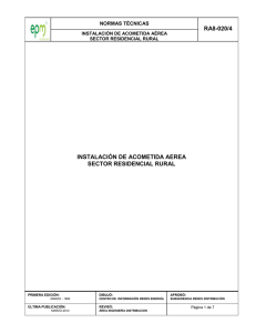 ra8-020/4 instalación de acometida aerea sector residencial