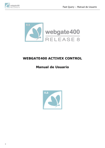 WEBGATE400 ACTIVEX CONTROL Manual de Usuario