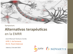 Alternativas terapéuticas en la EMRR