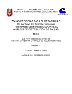 ZONAS PROPICIAS PARA EL DESARROLLO DE - CICIMAR-IPN