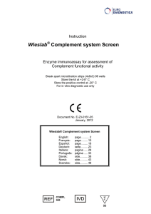 Wieslab Complement system Screen