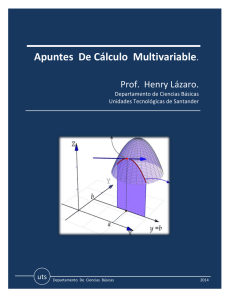 Apuntes De Cálculo Multivariable.