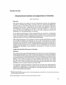 Intoxicaciones masivas con plaguicidas en Colombia