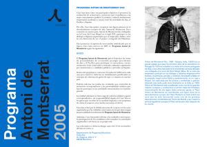 Programa Antoni de Montserrat 2005