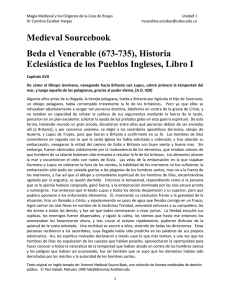 Medieval Sourcebook Beda el Venerable (673