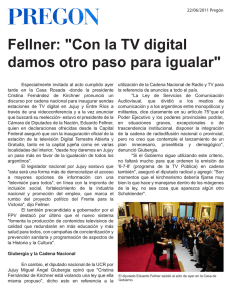 Fellner: "Con la TV digital damos otro paso para igualar"