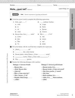 Nombre Clase Fecha Ten vocabulary words are hidden in the
