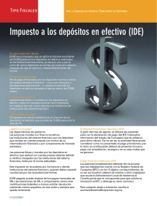 Impuesto a los depósitos en efectivo (IDE)