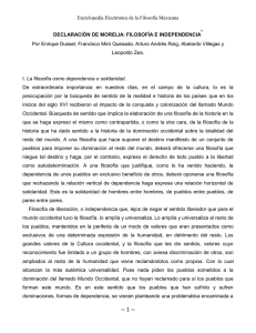Declaración de Morelia: Filosofía e Independencia