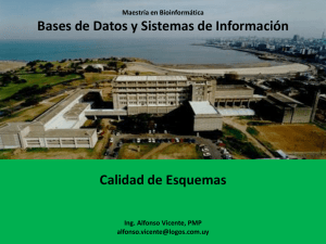 Bases de Datos y Sistemas de Información Calidad de Esquemas