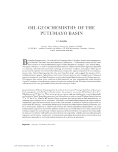 oil geochemistry of the putumayo basin