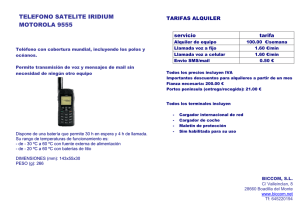 TELEFONO SATELITE IRIDIUM MOTOROLA 9555