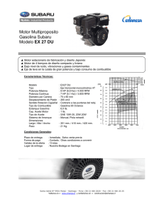 Motor Multiproposito Gasolina Subaru Modelo EX 27 DU