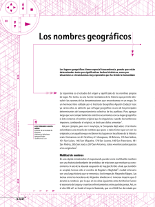 Los nombres geográficos - Universidad Externado de Colombia