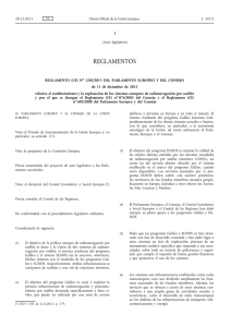 Reglamento (UE) no 1285/2013 del Parlamento Europeo y del