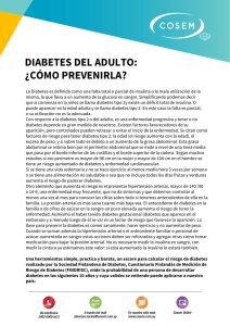 diabetes del adulto: ¿cómo prevenirla?
