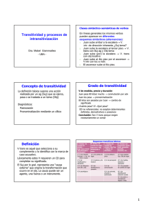 Guía de clase sobre transitividad (Giammatteo 2011)