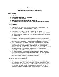 NIA 210 - Términos de los Trabajos de Auditoría