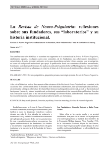 La Revista de Neuro-Psiquiatría: reflexiones sobre sus fundadores