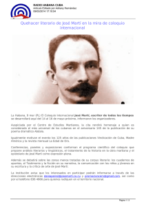 Quehacer literario de José Martí en la mira de coloquio internacional