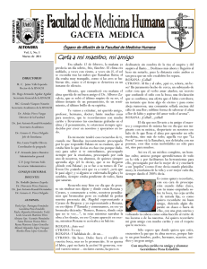 GACETA MEDICA - Facultad de Medicina Humana