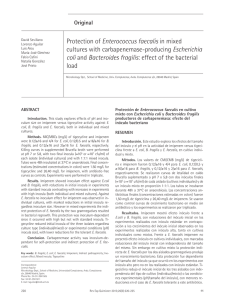 Protection of Enterococcus faecalis in mixed cultures with