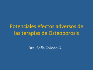 Potenciales efectos adversos de las terapias de Osteoporosis