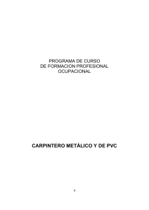 CARPINTERO METÁLICO Y DE PVC