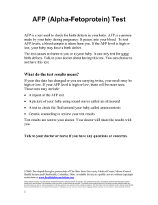 AFP (Alpha-Fetoprotein) Test - Health Information Translations