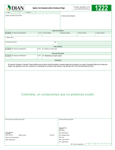 1222 Certificado Ajuste a Cero Impuestos sobre las ventas