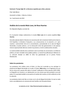 Análisis de la novela Mala Luna, de Rosa Huertas