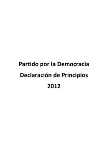 Partido por la Democracia Declaración de Principios 2012