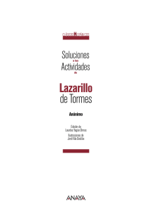 Soluciones a las actividades de Lazarillo de Tormes