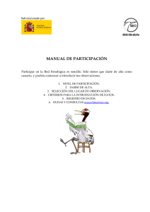 Manual de participación - Seguimiento de Aves SEO/BirdLife