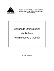 Manual de Organización de Archivo Administrativo o Gestión