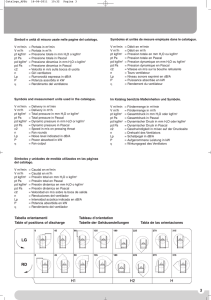 Tabella orientamenti Table of positions of