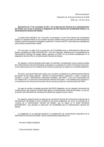 Resolución de 17 de noviembre de 2011, de la Intervención