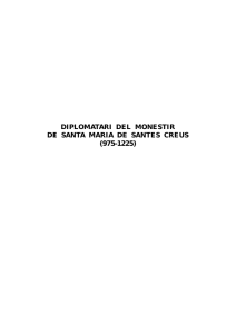 DIPLOMATARI DEL MONESTIR DE SANTA MARIA DE SANTES