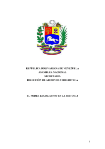REPÚBLICA BOLIVARIANA DE VENEZUELA ASAMBLEA