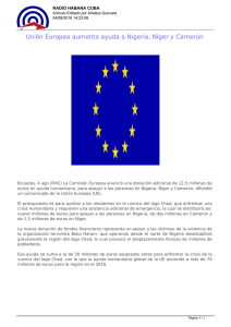 Unión Europea aumenta ayuda a Nigeria, Níger y Camerún