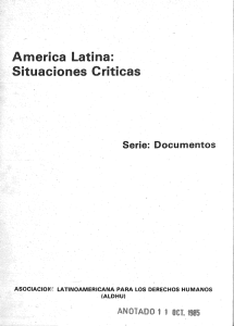 America Latina: Situaciones Criticas