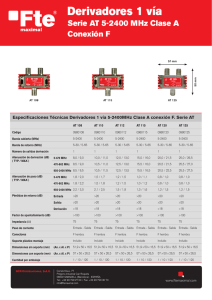 Derivadores 1 vía Serie AT 5-2400 MHz Clase A