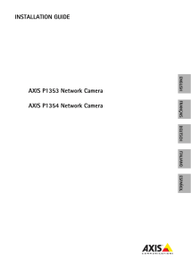Installation Guide AXIS P1353/P1354 Network Camera