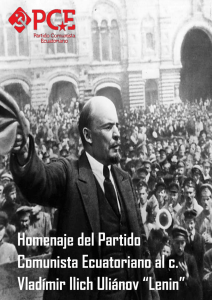 Homenaje del Partido Comunista Ecuatoriano al c. Vladímir Ilich