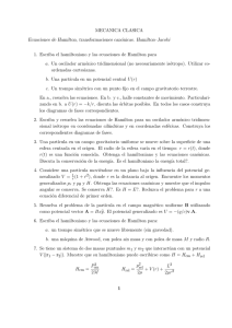 MECANICA CLASICA Ecuaciones de Hamilton, transformaciones