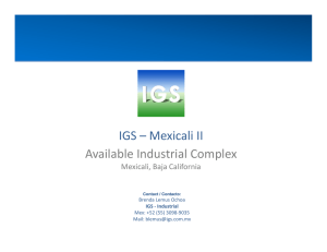 IGS – Mexicali II Available Industrial Complex