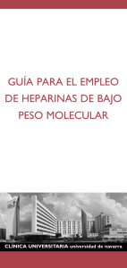 guía para el empleo de heparinas de bajo peso molecular