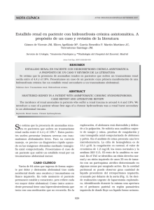 Estallido renal en paciente con hidronefrosis crónica asintomática. A